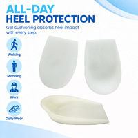 Coussinets de talon en gel de silicone en forme de U, amortissants et confortables, pour soulager les douleurs au pied, sur mesure