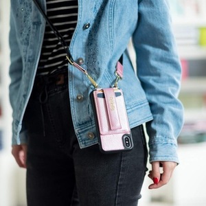 ranura para tarjeta titular de la cartera de hombro, Crossbody de cuero collar caja del teléfono con correa para <span class=keywords><strong>el</strong></span> iPhone X Xs - Product Image 5