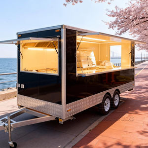 Food Truck Mobile Personnalisé pour Doner Kebab, Burger, Tacos, Poulet Frit, Pommes de Terre Cuites au <span class=keywords><strong>Four</strong></span>, avec <span class=keywords><strong>Four</strong></span> à Pizza - Product Image 1