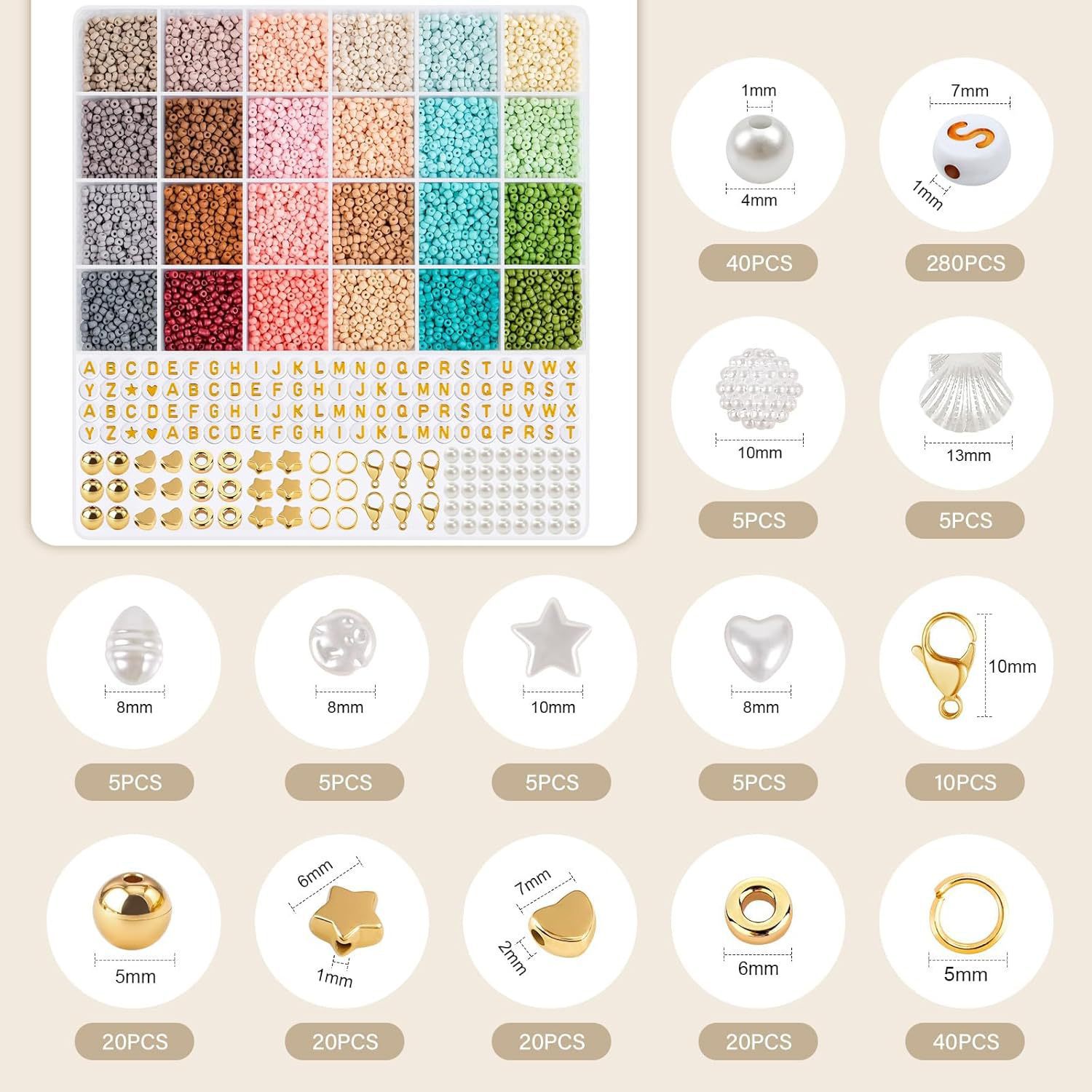 Hot Selling Seed Bead Jewelry Bracelet Making Set Girl Adult Friendship Bracelet Set Jewelry Making DIY Craft Gift