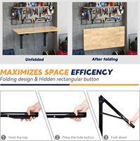 Établi pliant mural robuste Table de travail pliable moderne bureau pour cuisine Garage bureau prend en charge 550 lb pour outils