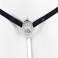 Cage à bite en acier inoxydable à sangle FRRK avec anneau de pénis anti-arrêt Dispositif de prise urétrale de chasteté masculine Nouveau jouet sexuel adulte à serrure