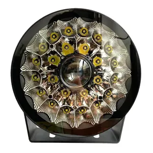 Lampu kerja LED Super terang 9 inci 180W, lampu mengemudi tambahan LED kekuatan tinggi untuk truk mobil Offroad tambang 12V 24V