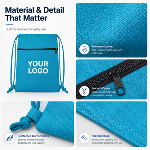 Bolsa <span class=keywords><strong>de</strong></span> Lona con Cordón Ajustable <span class=keywords><strong>de</strong></span> Varios Tamaños, Bolsa Resistente con Cierre Metálico Personalizado <span class=keywords><strong>de</strong></span> Primera Calidad para la Escuela y Deportes <span class=keywords><strong>de</strong></span> Club - Product Image 5