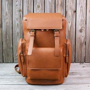 <span class=keywords><strong>Sac</strong></span> à Dos <span class=keywords><strong>Homme</strong></span> Vintage en Cuir PU pour École, Voyage et Ordinateur Portable avec Doublure en Polyester et Fermeture à Rabat pour Adolescents Garçons et Filles - Product Image 1