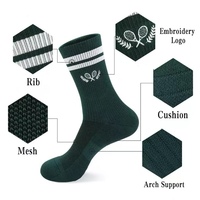 Chaussettes de sport en coton tricotées respirantes entièrement personnalisables à faible MOQ, couleurs de bordure/dessous/corps pour la course de haute performance Spring-Elite