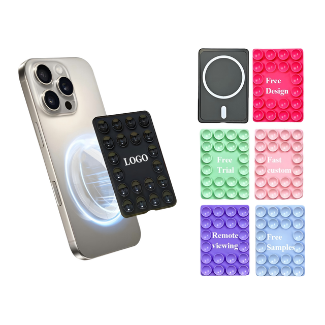 Custom Strong Magnetic Silicone Suction Cup Phone Holder with Anti Slip Cellphone Mount for Hands Free Selfie Live Streaming