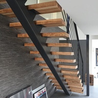 Escaliers d'intérieur modernes CBMMART Foshan préfabriqués en usine en métal design d'escalier droit mono lisse personnalisé