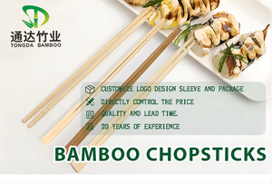 TONGDA ไม้ไผ่ซูชิ Tensoge ตะเกียบจีนทิ้งตะเกียบไม้ไผ่พร้อมแขนที่กําหนดเอง Palillos Chinos พร้อมบรรจุ Opp - Product Image 6