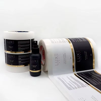 Autocollants Personnalisés Luxe Imperméables à Faible MOQ Échantillons Gratuits Impression Vinyle PVC Transparent Étiquettes Cosmétiques Soins de la Peau Marquage à Chaud