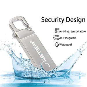 USB2.0金属扣Pendrive 8GB 16GB 32GB 64GB 128GB闪存棒笔式驱动器定制徽标USB闪存驱动器