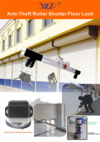 Serrure de sécurité antivol en acier inoxydable pour porte à enroulement YET8006 pour centre commercial avec fonction d'alarme