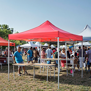 Tentes personnalisées pour l'événement Gazebo 3x3m 420D revêtement argent couverture de toit Oxford imperméable tente publicitaire pop-up extérieure - Product Image 2