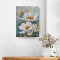 Chenistory Witte Bloem 5d Diamant Schilderij Handgemaakt DIY Cadeau Bloem Volledige Ronde Diamant Kunst Schilderij Handwerk