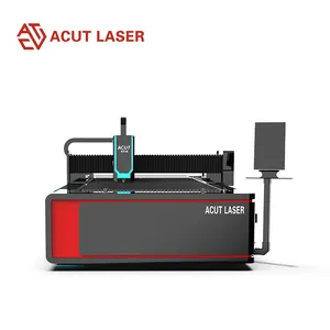 Mesin pemotong pelat Laser serat Laser, pemotong Laser sederhana besi Harga 3015 w 4000 Cnc 20mm logam 6000 watt