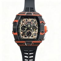 Super RM11-03 Montre carrée pour homme en fibre de carbone et acier inoxydable, style punk, fonction chronographe, verre saphir, vente en gros d'usine