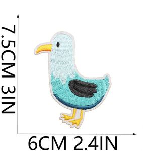 Iron Embroidered Eco-Friendly PVC Beach Time Sea Star Ice Cream Juice Sailboat Sea Gull Conch Patch for Clothing <b>Hat</b> <b>Bag</b> - Product Image 5