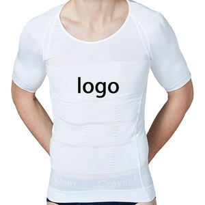 <b>Men's</b> <b>Slimming</b> Short-Sleeve Lightweight Breathable Body Shaping Tight-Fitting <b>Vest</b> Fitness Abdomen-Control T-Shirt - Product Image 2