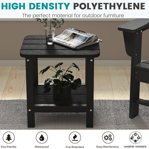 Venta al por mayor de todo tipo de clima Adirondack HDPE mesa auxiliar moderna anticorrosión para patio al aire libre hoteles muebles de baño duraderos - Product Image 2