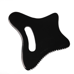 Alat Gua Sha Batu Bian Hitam Kustom Ukuran Besar Alat Pijat Pengikis Batu Bian untuk Terapi Tubuh Papan <span class=keywords><strong>Guasha</strong></span> - Product Image 1