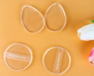 Éponge de maquillage en silicone transparente, applicateur de fond de teint en gelée, réutilisable, lavable, éponge cosmétique douce, outil d'application de beauté - Product Image 1