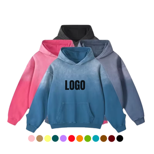 TKAN748 personalizado 100% algodón Vintage francés Terry de gran tamaño peso pesado Sun Faded 420 Gsm en blanco lavado con ácido Sudadera con capucha desgastada - Product Image 1