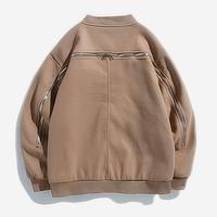 Livraison rapide hommes enduit col montant réversible Bomber veste décontracté élégant épais hiver mode