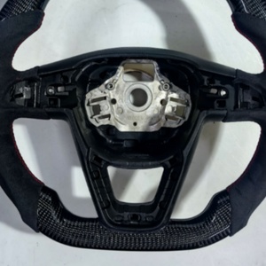 Volant en Suédine pour <span class=keywords><strong>Seat</strong></span> <span class=keywords><strong>Leon</strong></span> <span class=keywords><strong>Cupra</strong></span> Mk3 2013 2014 2015 2016 2017 2018 2019 Volant en Fibre de Carbone - Product Image 2
