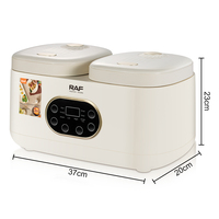 RAF más nuevo multifuncional inteligente Dual 2 olla calentador de alimentos olla arrocera eléctrica doble olla lenta