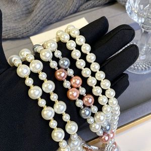 Guohaoshipin Pearl <b>Necklace</b> <b>Long</b> Multi Layer Bowknot Imitation Pearl Sweater Chain Women Fashion Jewelry Accessory - Product Image 4