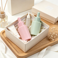 Flacon compte-gouttes couleur macaron 30 ml, flacon en verre avec bulbe en caoutchouc pour huile essentielle