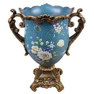 Vaso de flores vintage de luxo, vasos elegantes e de design europeu de 2021 para decoração da casa, sala de estar, jarrones finos