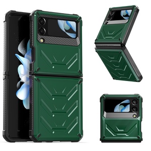 Funda Protectora Plegable para Teléfono Móvil <span class=keywords><strong>Samsung</strong></span> Galaxy <span class=keywords><strong>Z</strong></span> <span class=keywords><strong>Flip</strong></span> 4 <span class=keywords><strong>3</strong></span> 5G, Diseño Ejecutivo, TPU y PC, Estilo Armadura - Product Image 2