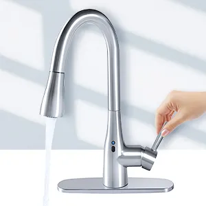 Water Quality Monitoring APP Control Kitchen Sink Faucet Pull Down Touchless Faucet Automatic Sensor Faucets