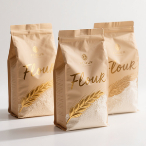 Tùy chỉnh in 1kg không thấm nước phân hủy sinh học lá nhôm đứng lên túi heatseal mùi bằng chứng thực phẩm đóng gói túi bột nhựa - Product Image 2