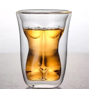 Hot Muscle Man Sexy Naked Women Wine Cup Whisky Glass Cup