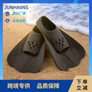 Silicone Soft Short Fins For Adult And Children Swimming Training Freestyle Diving Anti Slip Non Abrasive White - Product Image 5