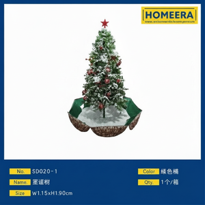 Fornitura all'ingrosso W115xH190cm albero di natale artificiale 110V materiale animale domestico di alta qualità incernierato in metallo 180cm Premium per decorato - Product Image 1
