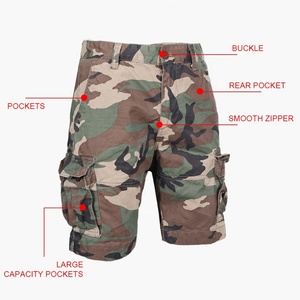 Shorts tactiques camouflage pour homme SINAIRSOFT, décontractés, multi-poches, coupe ample, séchage rapide, style cargo - Product Image 2