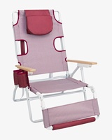 Chaises longues de plage à positions réglables sur mesure pour les bains de soleil sur le patio Chaises longues de plage avec trou pour le visage et les bras