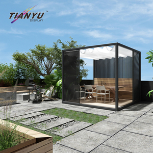 Pérgola Hardtop E all'apertura para exteriores, Metal, pantalla Original de la empresa, constructores cerca de mi, Gazebo cerrado con barbacoa - Product Image 1