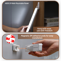 Lumière de miroir moderne 5W à intensité variable, 3 couleurs réglables, lumière de maquillage avec batterie rechargeable 2500mAh, sous l'armoire, pour le placard, la table de chevet, le bureau