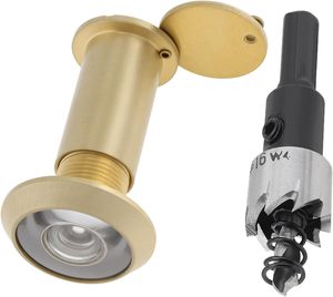 Rắn brass 220 độ <span class=keywords><strong>Door</strong></span> <span class=keywords><strong>Viewer</strong></span> lổ nhìn trộm cho 1-3/8 in. Để 2-3/8 in. Cửa ra vào - Product Image 2