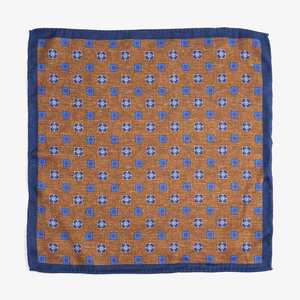 أزياء الرجال حرير سبن جيب مربع مزدوج الوجهين المطبوعة نمط الأزهار حواف وشاح مربع مناديل - Product Image 2