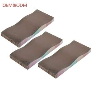 Papan Garukan Kucing dari Karton Bergelombang untuk Kucing Dalam Ruangan Bentuk S Warna-warni Mainan Kucing yang Dapat Disesuaikan - Product Image 1