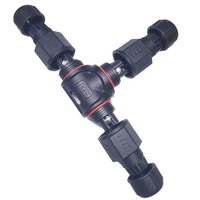 Connecteur étanche M21 2 broches 3 broches 25A 500V IP68 Type T à raccordement rapide en plastique pour câble LED d'éclairage extérieur intelligent