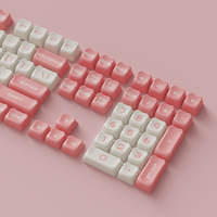 Akko Sakura Bear Keycap Set 122-Key Custom PBT Keycaps OEM Pink Keycaps For DIY Keyboard