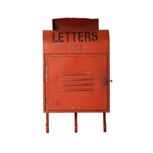 Metal Mailbox Rustic Red Vintage Wall Mounted Post Box