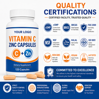 Fabricant OEM – Capsules de Vitamine C et Zinc 1000mg VC 20mg Zinc – Soutien Immunitaire Naturel pour Adultes – Protection Antioxydante