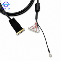 Kabel Harness LVDS Rakitan Kabel Mo-lex 6 Pin Ganda dari Kabel I-P-EX 20454 40 Pin Khusus untuk Layar Industri Visi Mesin